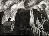 Image: Engraving of a fire which burnt over 50 houses in Amsterdam, Holland, 27 July 1679